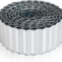 Metal Corrugated Garden Edging, 4" x 50Ft Garden Edging Border for Garden and Flower Bed, Landscape Edging for Grass Barrier, Sidewalk, Lawn and Yard, Silvery