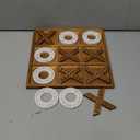 Tic Tac Toe Game 10.6 Inch Rustic Wood Board Game Coffee Table Games Tic Tac Toe Table Decor for Family Adults Travel Outdoor