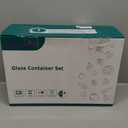 8 Pack 36oz Large Glass Meal Prep Containers with lids, Glass Food Storage Containers with Leak Proof Snap Lock Lids , Airtight Bento lunch Boxes, Kitchen Storage, Oven and Dishwasher Safe-Pink