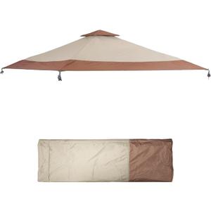 13x13 Canopy Replacement Top Cover Double Tier Waterproof Silver Coated Instant Canopy Vented Top Compatible with Ozark Trail WMT-1313114LG,30300 Frame(Top Only)