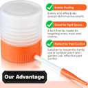 1 Pack Diatomaceous Earth Powder Duster with 6 Inch Nozzle, Diatomaceous Earth Spray Powder Applicator for Pest Control, Gardening & Home Maintenance, Indoor & Outdoor Use (Orange)
