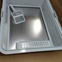 Stainless Steel Litter Box Extra Large for Big Cats Multi-Cats, Jumbo Extra Large Metal Cat Litter Box with High Sided Lid, Anti-Urine Leakage, Non-Stick,Include Litter Scoop