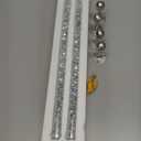 Meetart Crushed Diamond Glass Towel Bar for Bathroom,Set of 2 Towel Rods Wall-Mounted,Towel Racks for Bath Towels,Hand Towels(15.5) (Silver)