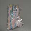 2 x 6Pcs Happy Easter Cake Toppers Easter Pennant Paper Triangle Flags with Ribbons Easter Party Table Centerpiece Decoration Supplies (Black)