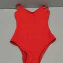 BMJL One Piece Swimsuit Women Scoop Neck Slimming Bathing Suits Long Torso Swimsuits Cheeky Swimwear (Small, Red 95)