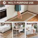 Kitchen Mats for Floor, Super Absorbent Kitchen Rugs Non Slip Washable, Soft Braided Kitchen Runner Rug, Standing Mat Kitchen Sink Mat, Easy to Clean, Brown 17x59