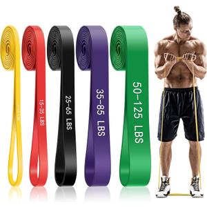 Pull Up Assistance Bands, 5-Level Resistance Bands for Working Out, Pull Up Bands for Men & Women, Exercise Bands for Full-Body Training, Fitness, Physical Therapy, Stretch Workout Bands at Home, Gym