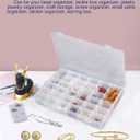 8 PCS 36 Grids Bead Organizer Box Plastic Box Clear Box Organizer 3600 Tackle Box Organizer Bead Containers Plastic Organizer Compartment Organizer Box Jewelry Earring Organizer (8 Pcs)