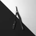 Level 3 Milly Razor - Fast and East to Assemble - Excellent Grip and Control - Straight Razor Holder- Level Three Holder (Black)