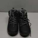 Mishansha Boy's Girl's Winter Snow Boots Waterproof Kids Hiking Boots Cold Weather Outdoor Fur Lined Warm Walking Boot Shoes (13 Little Kid, Night Black)