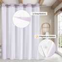 MitoVilla No Hooks Needed Purple Waffle Shower Curtain Liner Set, Modern Waffle Weave Heavy Duty Fabric Cloth Shower Curtain with Snap-in Liner for Luxury Neutral Hotel Spa Bathroom Decor