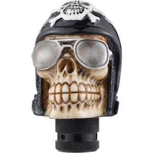 Skull Gear Knob Lever Shifter Stick Handle Skeleton Car Shift Grip Head fit Most Manual Transmission Vehicles SUV Trucks, Black