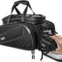 Axiniu 40L Capacity Rear Bike Rack Bag, Hard Shell Bike Rack Bag, Bikes Trunk Bags, Ebike Battery Bags, Multifunction Large Pannier for Bicycle, Bicycle Backpack for Ebike, Travel, Commuting, Black