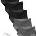 TIICHOO Womens Seamless Period Underwear Silky No VPL Leakproof Pants with Laundry Bag 5-Pack(3XL, 3 Black/2 Grey)