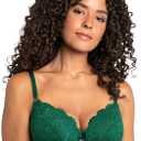 Smart & Sexy Women's Signature Lace Push-up Bra - Perfect for Seeking Effortless Style and Comfort (Green, M)