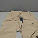 BVVU Women's Hiking Pants Lightweight Quick Dry Travel Outdoor Pants Waterproof Work Cargo Joggers with Zipper Pockets (Medium, Khaki)