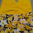 Daci Women Tankini Swimsuits with Skirt - Two Piece Tummy Control Skirted 2PC Bathing Suits Swimwear (Yellow, M)