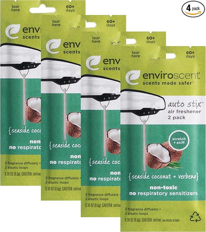 Enviroscent Scents made safer Auto Stix Air Freshener 2 Pack