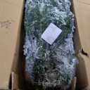 8 FT Pre-Lit Christmas Tree 3-Minute Quick Shape Flocked Decor with 600 LED Lights
