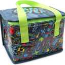 Fashion Stationery Insulated Lunch Bag Kids Lunch Box Folding Reusable Lunchbags for Girls or Boys Lunch Box for School, Beach or Travel Small Cooler or Picnic Coolers