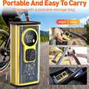 Electric Bike Tire Pump, Portable Electric Air Pump for Road Bicycle, E-Bike, Motorcycle, Car Tires and Sports Ball Inflation