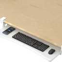 suptek Large Keyboard Tray Under Desk Pull Out with C Clamp Mount, Computer Keyboard & Mouse Tray, 34 (38 Including Clamps) x 11.8 inch Slide-Out Platform Computer Drawer for Typing, White, DSF1LW