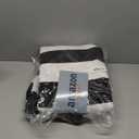 LEEVAN Outdoor Rug 5x7 Black and White Striped Patio Mat, Washable Farmhouse Front Door Decor, Cotton Reversible Balcony Rug, Foldable for Layered Porch