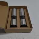 LARS NYSM Salt and Pepper Grinder Set Manual, Stainless Steel Salt and Pepper Mills with Adjustable Ceramic Grinder I Design Spice Shakers (Stainless Steel)