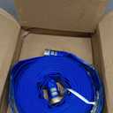 2" x 100 ft Backwash Hose for Swimming Pools, Heavy Duty PVC Lay Flat Water Discharge Hose,Durable Pool Drain Hose with Aluminum Pin Lug Fittings for Pump And Filters