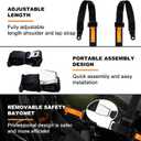 Yakitoko Universal 4 point Safety Harness Set 2inch Fits Go Kart,UTV,ATV,Racing Black