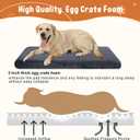 EMPSIGN Stylish Dog Bed Mat Dog Crate Pad Mattress Reversible (Cool & Warm), Water Proof Linings, Removable Machine Washable Cover, Firm Support Dogs, Grey,XL(41'*28'*3')