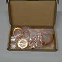 Savadicar CKT02 Billet Aluminum Control Knob Trim Sets, Headlight/4WD/HVAC Climate Control Knob Bezels, Air Conditioner/Radio Switch Cover for 2021-2025 Ford Bronco Sport, Interior Accessories, Orange