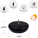 Zest Candle 24-Piece Floating Candles, 2.25-Inch, Black