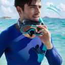 Snorkeling Gear for Adults Kids, Dry-Top Snorkel Set, 180Panoramic Wide View Diving Mask Breathing Freely Snorkel Mask for Snorkeling Scuba Diving Swimming Travel