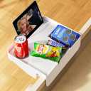 Bedside Caddy with Cup Holder, Bedside Shelf for Dorm Bed & Top Bunk Dorm Room Essentials Clip On Bed Side Table Tray Organizer for Top Bunk, College Dorm, or Kids Bedroom