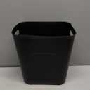 UUJOLY Plastic Small Trash Can Wastebasket, Garbage Container Basket for Bathrooms, Laundry Room, Kitchens, Offices, Kids Rooms, Dorms, 3.5 Gallon, Black