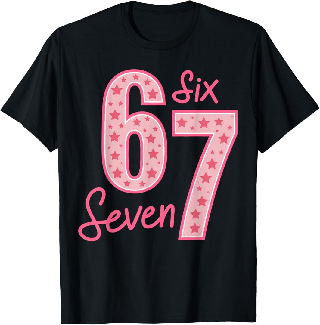 67 Meme six Seven T-Shirt (Black)