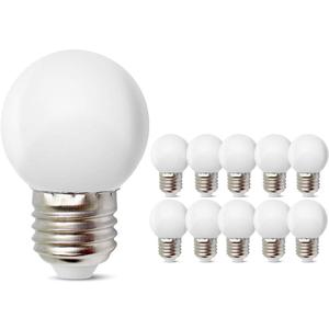 Small E26 LED Night Light Bulbs 1W Mood Light Bulbs Soft White 3000K Not Dimmable 10W Equivalent for Bedroom Bathroom Makeup Mirror Porch Wall Sconces Table Lamp 10Pack