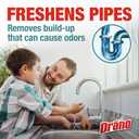 Drano Max Build Up Remover Drain Cleaner, Enzymes & Probiotics Prevents Clogs & Remove Odor-Causing Buildup, Safe for Septic, Toilets & Pipes in Bathroom Drains & Kitchen Sinks, Commercial Line, 60 oz