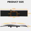 Rear View Mirror, Chrome Anti-glare Panoramic Rear Mirrors Universal 14 Inch Convex Car Interior Clip on Extra Big Wide Angle Rearview Mirror Extender to Reduce Blind Spot for Car SUV Trucks