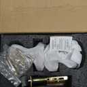 1 Pack Champagne Bronze Door Knobs Passage Door Knobs Interior Satin Brass Door Knob for Hall and Closet,Zinc Alloy