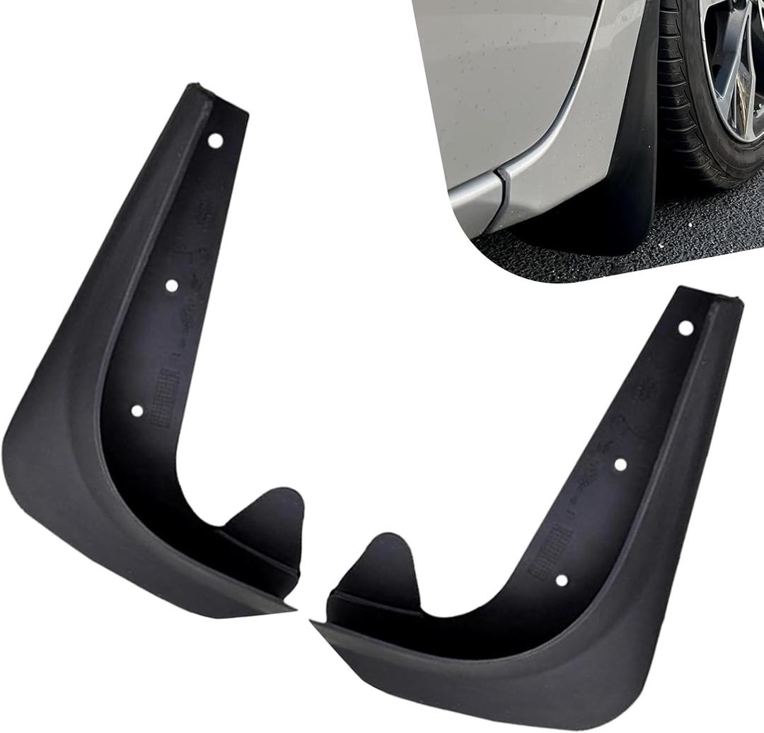 2 PCS Car Mud Flaps, Splash and Stain Resistant Tire Splash Guard, 8.27 x 12.6In Front Side Decorative Tire Splash Guards, for Most Sedans (Black# S)