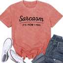 Dauocie Women's Washed Vintage Don't Be A Richard Sarcasm It's How I Hug Print T Shirt (S)