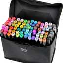 Magik Permanent Art Sketch Drawing Marker Set Markers Double Tipped Markers (80)