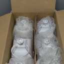 White Lanterns Decorative Indooor for Wedding: 6 Pcs Farmhouse Candle Lantern Bulk for Tables Centerpieces Small Outdoor Candle Holder