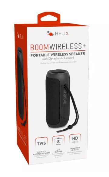 Helix BoomWireless Portable Bluetooth Speaker - Black