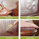 3MM Clear Table Cover Protector Plastic Table Cover (Clear 3MM Thick, 42" x 66")