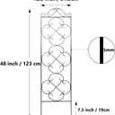 Thealyn Garden Trellis for Climbing Plants, 4 Pack 48" x 12.5" Metal Trellis for Potted Plants, Rust-Resistant Plant Support for Indoor Outdoor Use, for Ivy Clematis Vines Flowers, Black