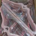 HOUSE DAY Pink Velvet Hangers 60 Pack, Non Slip Flocked Felt Hangers, Sturdy Velvet Clothes Hanger, Cute Heart Heavy Duty Coat Hanger, Ultra Slim Pink for Closet Space Saving