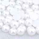 100PCS 18mm Large Flat Back Pearls, White Big Flatback Round Half Pearls for Crafts, DIY Projects, Wedding Art Decorations
